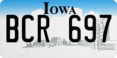 IA license plate BCR697