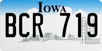 IA license plate BCR719