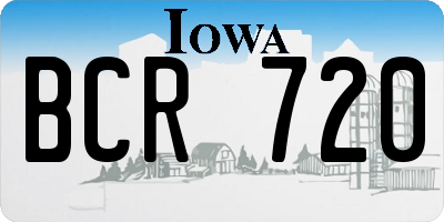 IA license plate BCR720