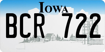IA license plate BCR722