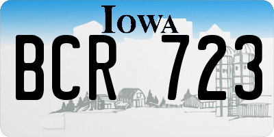 IA license plate BCR723