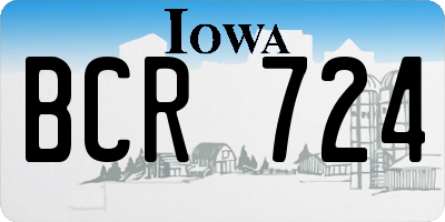 IA license plate BCR724