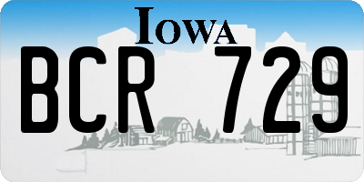 IA license plate BCR729