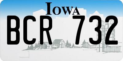 IA license plate BCR732