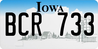IA license plate BCR733