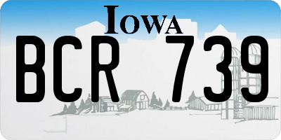 IA license plate BCR739