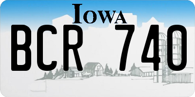 IA license plate BCR740