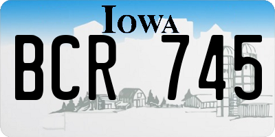 IA license plate BCR745