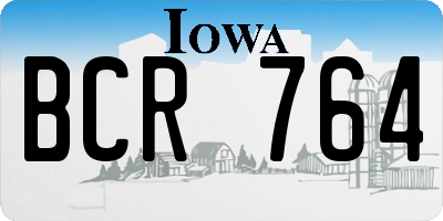 IA license plate BCR764