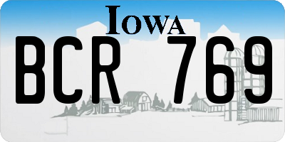 IA license plate BCR769