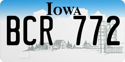 IA license plate BCR772