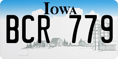 IA license plate BCR779