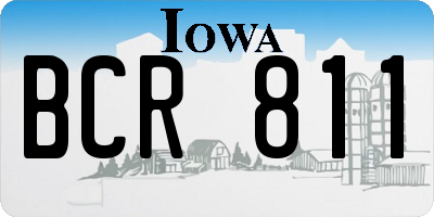 IA license plate BCR811