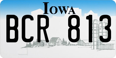 IA license plate BCR813