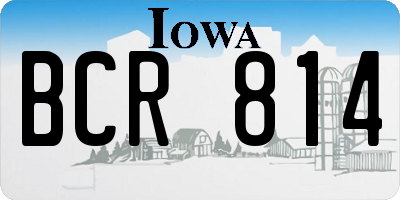IA license plate BCR814