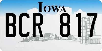 IA license plate BCR817