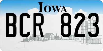 IA license plate BCR823
