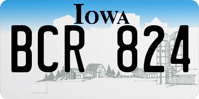 IA license plate BCR824