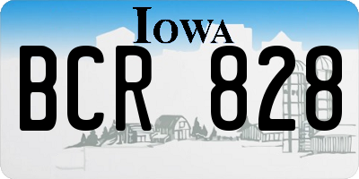IA license plate BCR828