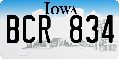 IA license plate BCR834