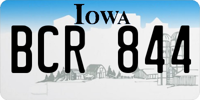 IA license plate BCR844