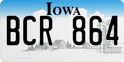IA license plate BCR864