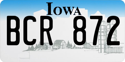 IA license plate BCR872