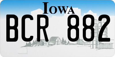 IA license plate BCR882