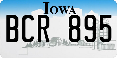 IA license plate BCR895