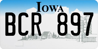 IA license plate BCR897