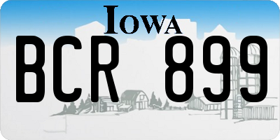 IA license plate BCR899