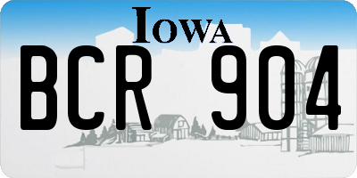 IA license plate BCR904