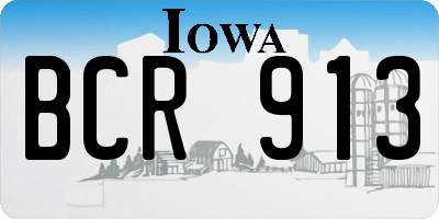 IA license plate BCR913
