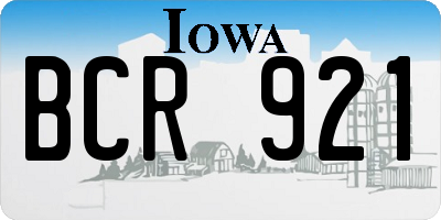 IA license plate BCR921