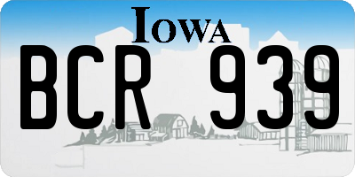 IA license plate BCR939