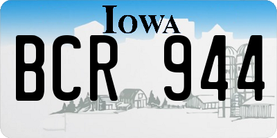 IA license plate BCR944