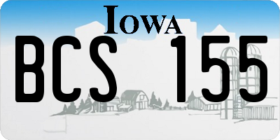 IA license plate BCS155