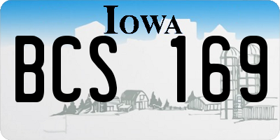 IA license plate BCS169