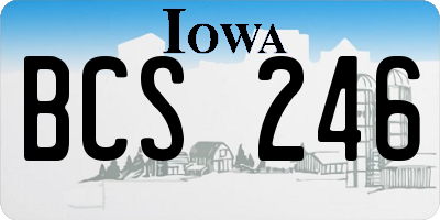 IA license plate BCS246