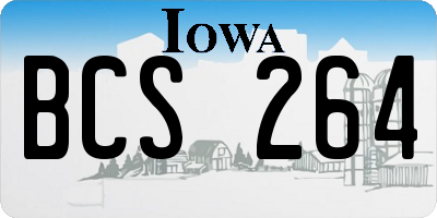 IA license plate BCS264