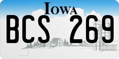 IA license plate BCS269