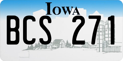 IA license plate BCS271