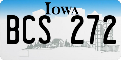 IA license plate BCS272