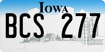 IA license plate BCS277