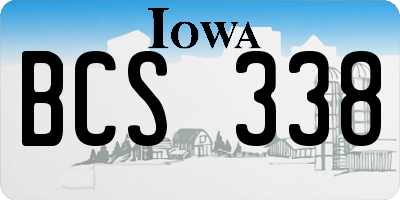 IA license plate BCS338