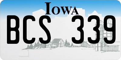 IA license plate BCS339