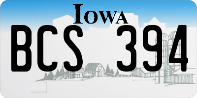 IA license plate BCS394