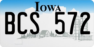 IA license plate BCS572