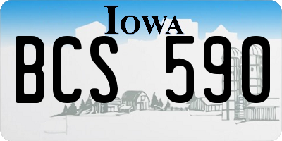 IA license plate BCS590