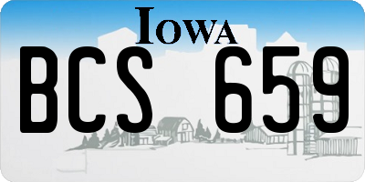 IA license plate BCS659